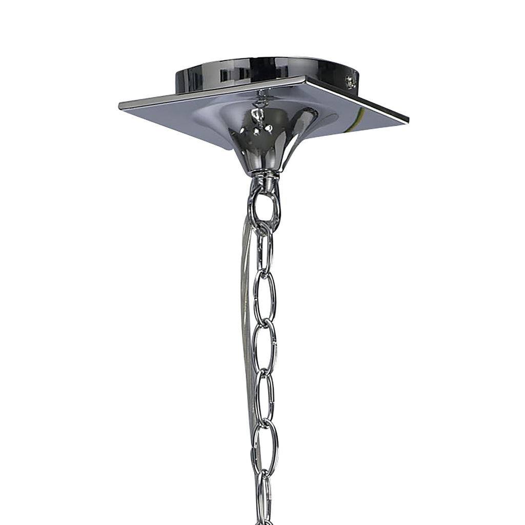 M1640/BS Mara Pendant 3 Light E14 Polished Chrome Black Shades