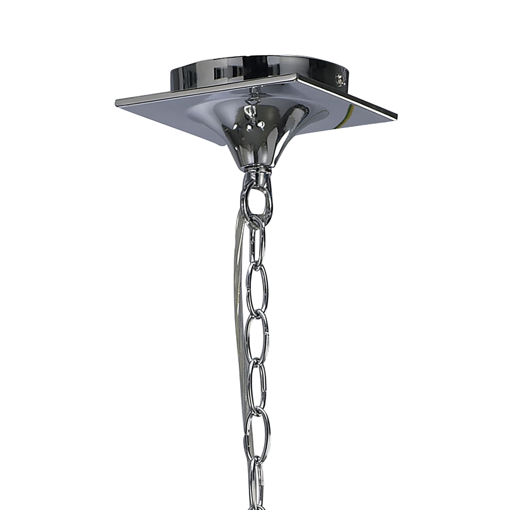 M1640/BS Mara Pendant 3 Light E14 Polished Chrome Black Shades