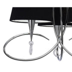 M1640/BS Mara Pendant 3 Light E14 Polished Chrome Black Shades