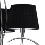 M1640/BS Mara Pendant 3 Light E14 Polished Chrome Black Shades