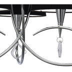 M1640/BS Mara Pendant 3 Light E14 Polished Chrome Black Shades