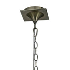 M1640AB Mara Pendant 3 Light E14 Antique Brass Ivory White Shades