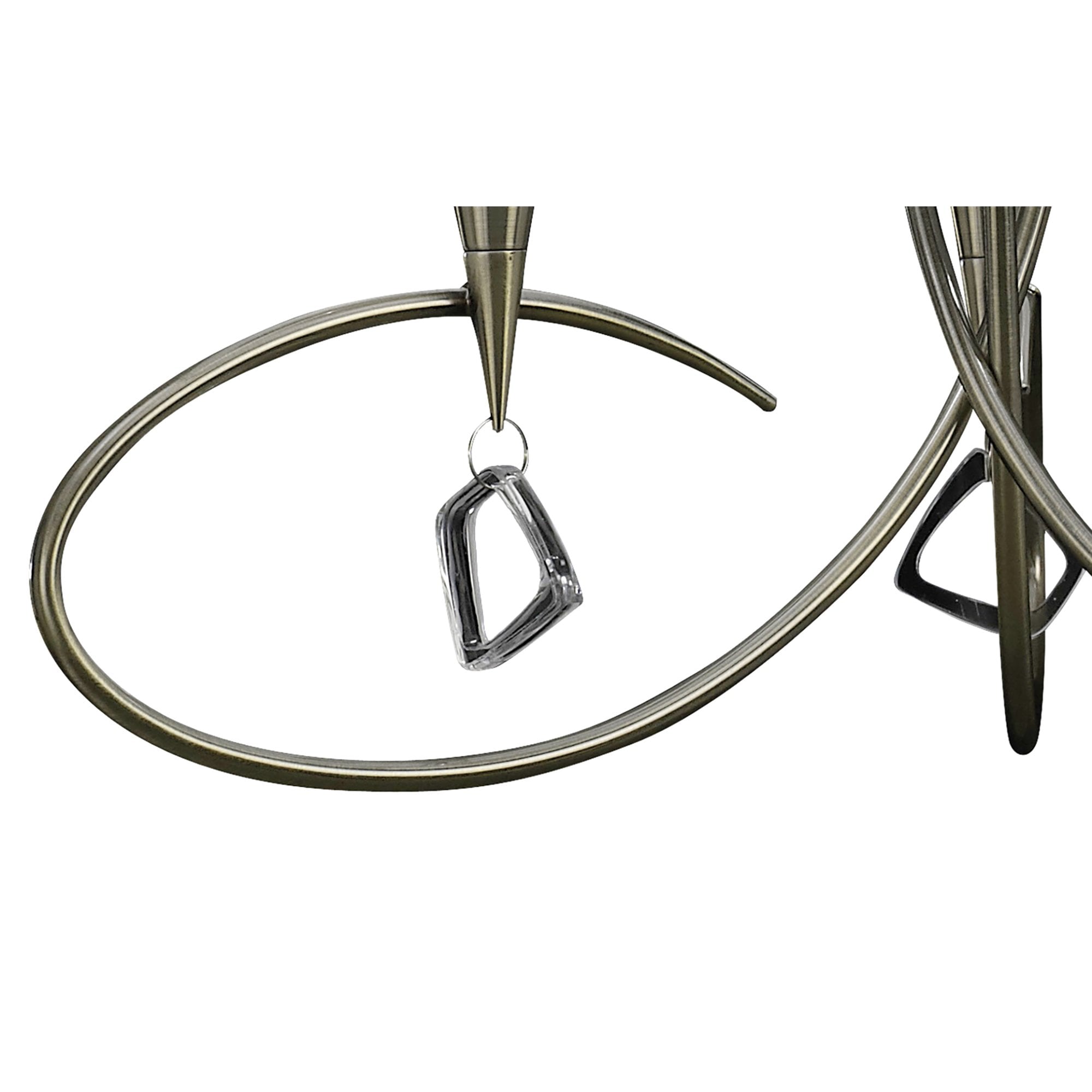 M1640AB Mara Pendant 3 Light E14 Antique Brass Ivory White Shades