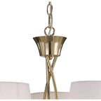M1640FG Mara Pendant 3 Light E14 French Gold Ivory White Shades