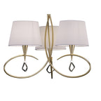 M1640FG Mara Pendant 3 Light E14 French Gold Ivory White Shades