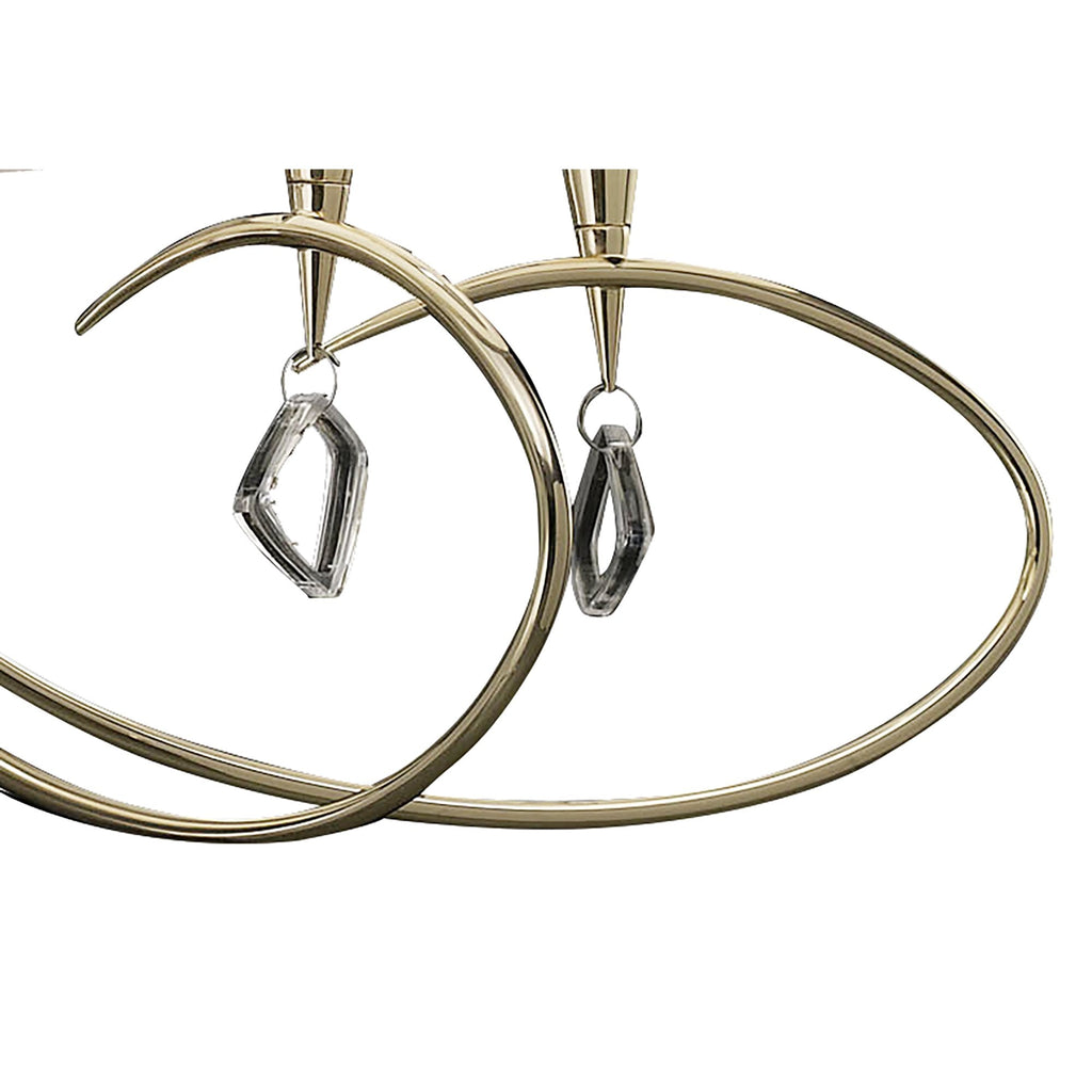M1641FG Mara Pendant 5 Light E14 French Gold Ivory White Shades