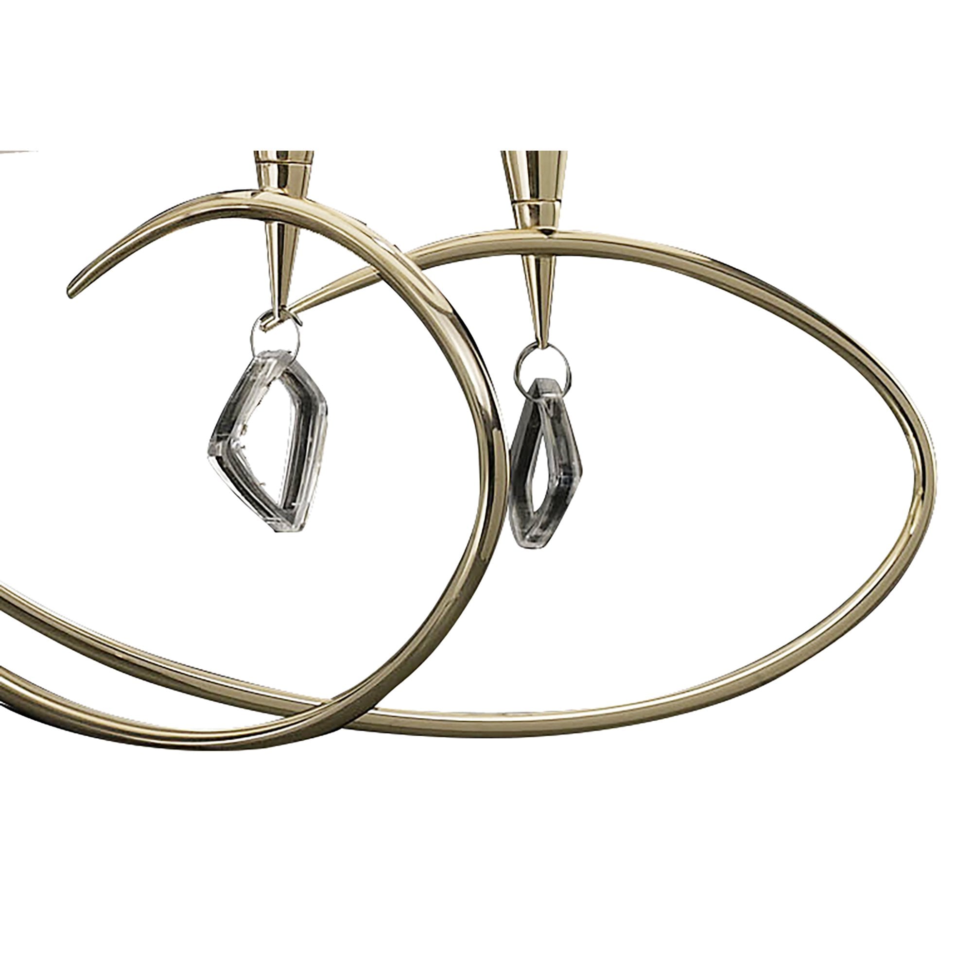 M1641FG Mara Pendant 5 Light E14 French Gold Ivory White Shades