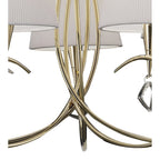 M1641FG Mara Pendant 5 Light E14 French Gold Ivory White Shades
