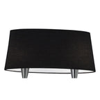 M1642/BS Mara Linear Pendant 2 Arm 4 Light E14 Polished Chrome Black Shades
