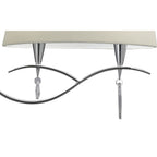M1642 Mara Linear Pendant 2 Arm 4 Light E14 Polished Chrome Ivory White Shades