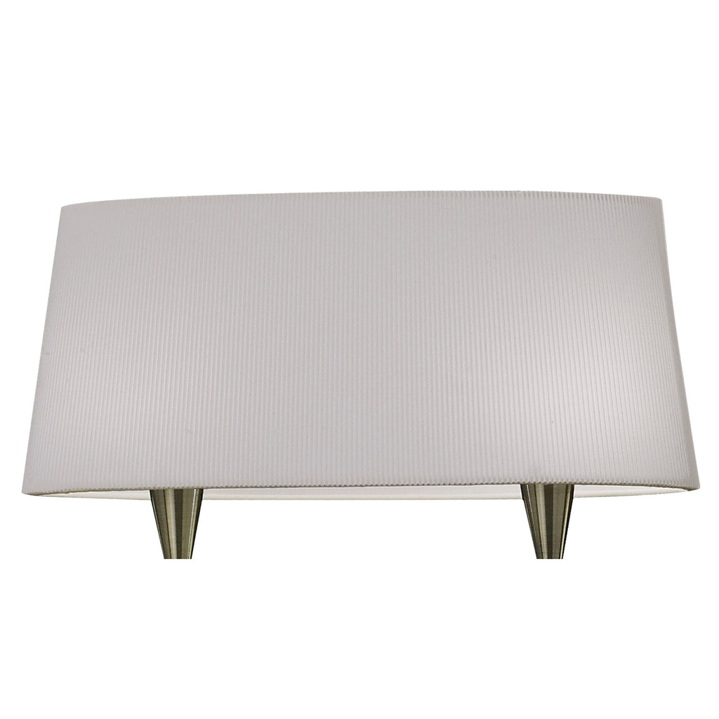 M1642AB Mara Linear Pendant 2 Arm 4 Light E14 Antique Brass Ivory White Shades