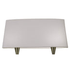 M1642AB Mara Linear Pendant 2 Arm 4 Light E14 Antique Brass Ivory White Shades