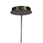 M1644AB Mara Pendant 4 Light E27 Round Antique Brass Ivory White Shade