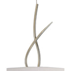 M1644FG Mara Pendant 4 Light E27 Round French Gold Ivory White Shade