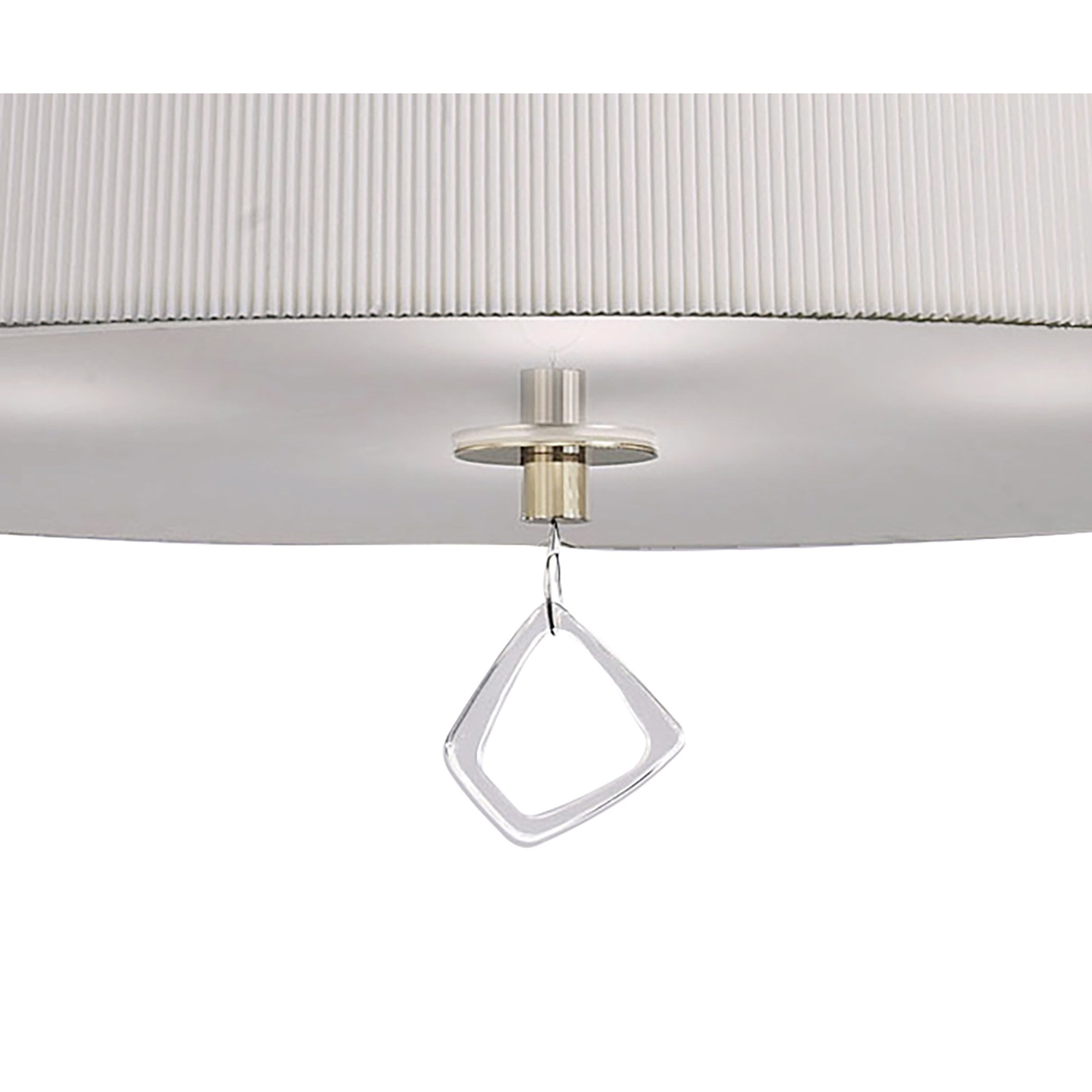 M1644FG Mara Pendant 4 Light E27 Round French Gold Ivory White Shade