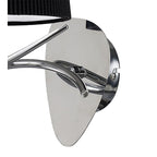 M1647/S/BS Mara Wall Lamp Switched 1 Light E14 Polished Chrome Black Shade