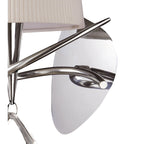 M1647/S Mara Wall Lamp Switched 1 Light E14 Polished Chrome Ivory White Shade
