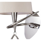 M1647/S Mara Wall Lamp Switched 1 Light E14 Polished Chrome Ivory White Shade