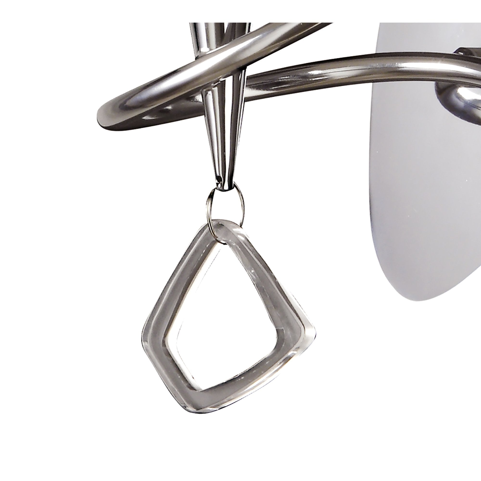 M1647/S Mara Wall Lamp Switched 1 Light E14 Polished Chrome Ivory White Shade