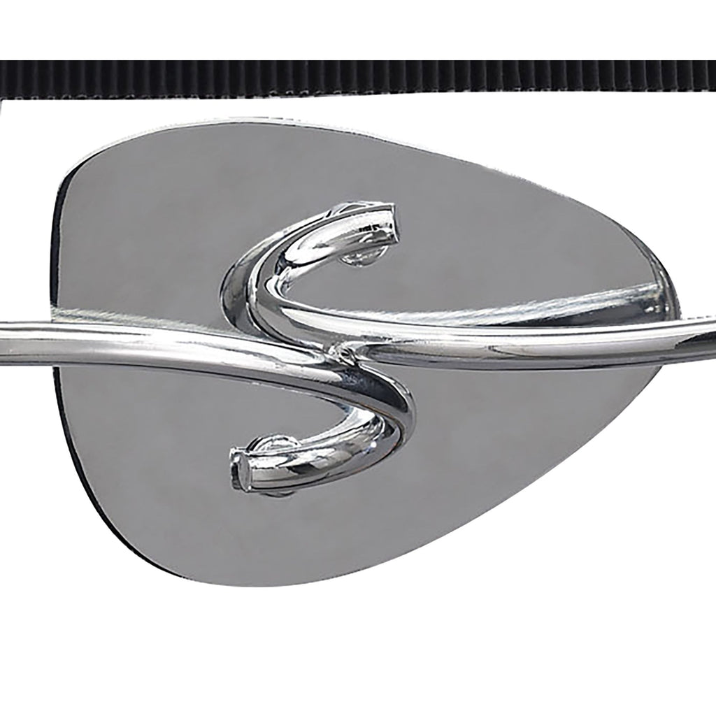 M1648/S/BS Mara Wall Lamp Switched 2 Light Polished Chrome Black Shade