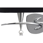 M1648/S/BS Mara Wall Lamp Switched 2 Light Polished Chrome Black Shade