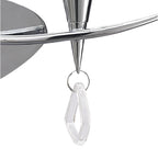 M1648/S/BS Mara Wall Lamp Switched 2 Light Polished Chrome Black Shade