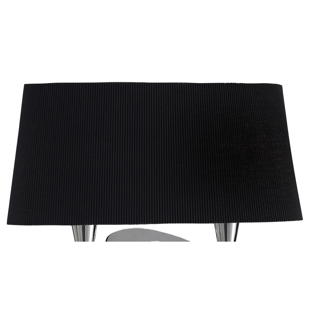 M1648/S/BS Mara Wall Lamp Switched 2 Light Polished Chrome Black Shade