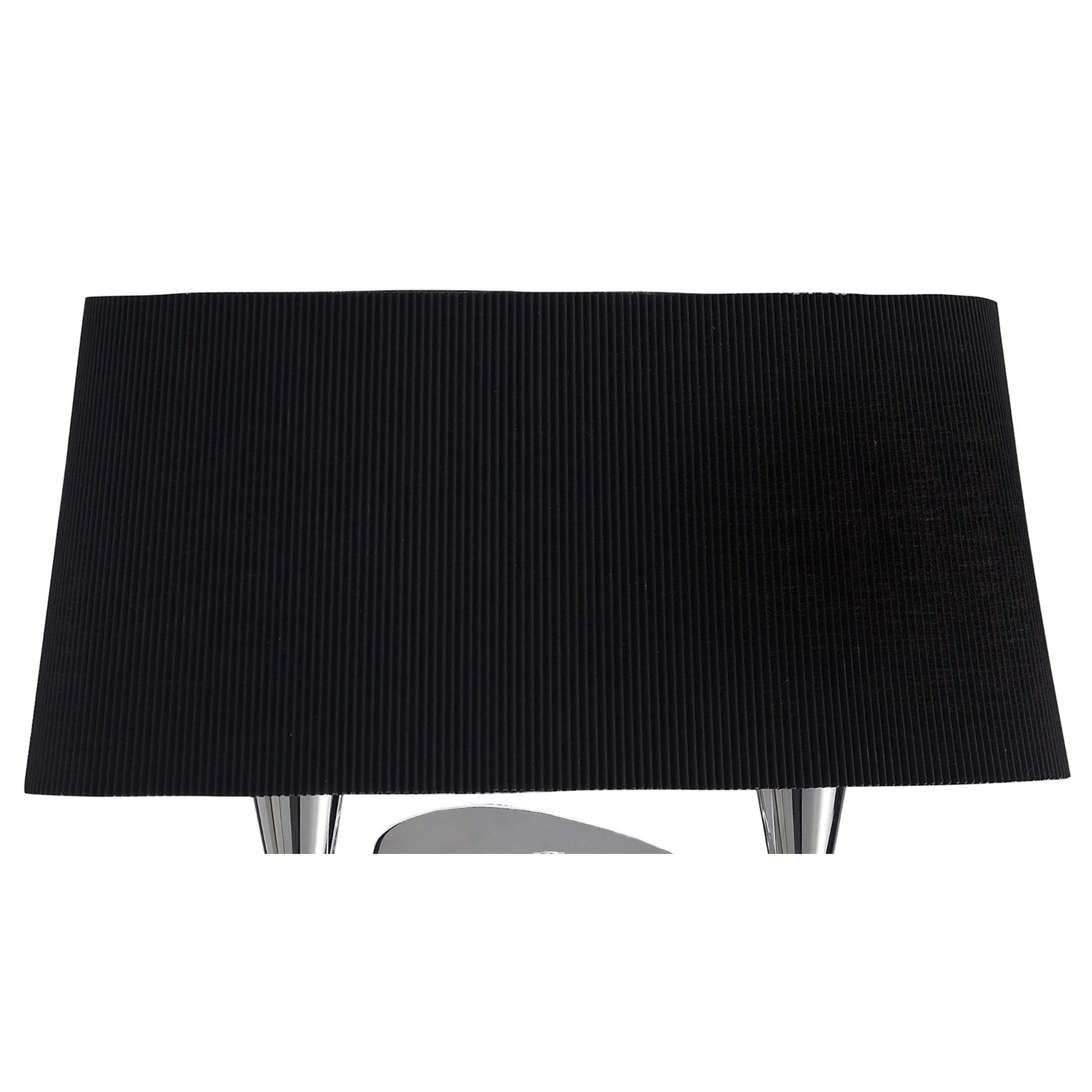 M1648/S/BS Mara Wall Lamp Switched 2 Light Polished Chrome Black Shade