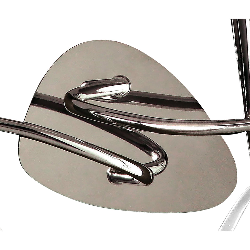 M1648/S Mara Wall Lamp Switched 2 Light E14 Polished Chrome Ivory White Shade