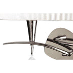 M1648/S Mara Wall Lamp Switched 2 Light E14 Polished Chrome Ivory White Shade