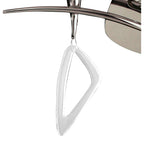 M1648/S Mara Wall Lamp Switched 2 Light E14 Polished Chrome Ivory White Shade