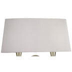 M1648AB Mara Wall Lamp 2 Light E14 Antique Brass Ivory White Shade