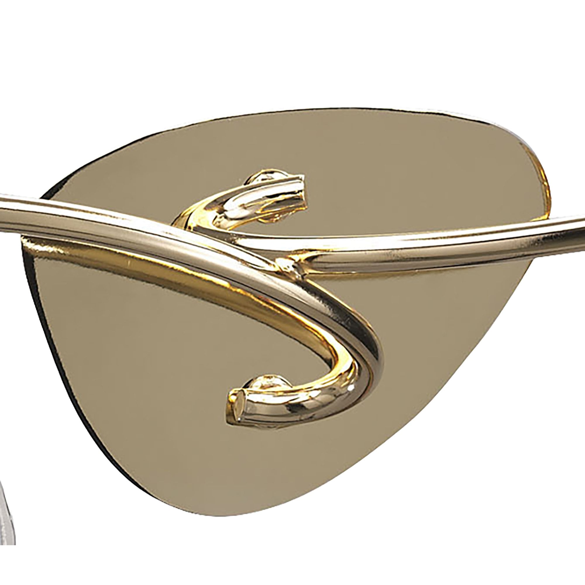 M1648FG/S/BS Mara Wall Lamp Switched 2 Light E14 French Gold Black Shade