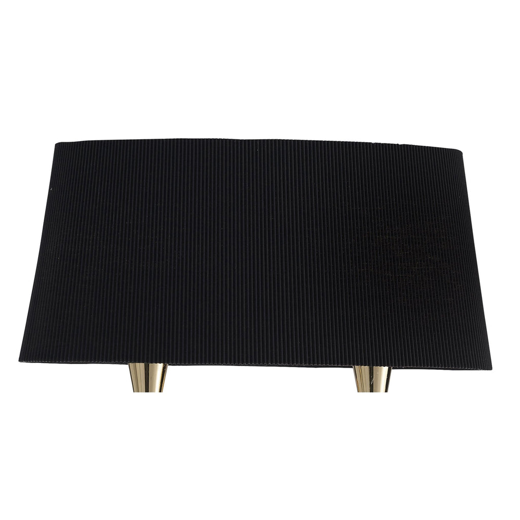 M1648FG/S/BS Mara Wall Lamp Switched 2 Light E14 French Gold Black Shade