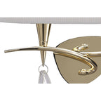 M1648FG/S Mara Wall Lamp Switched 2 Light E14 French Gold Ivory White Shade