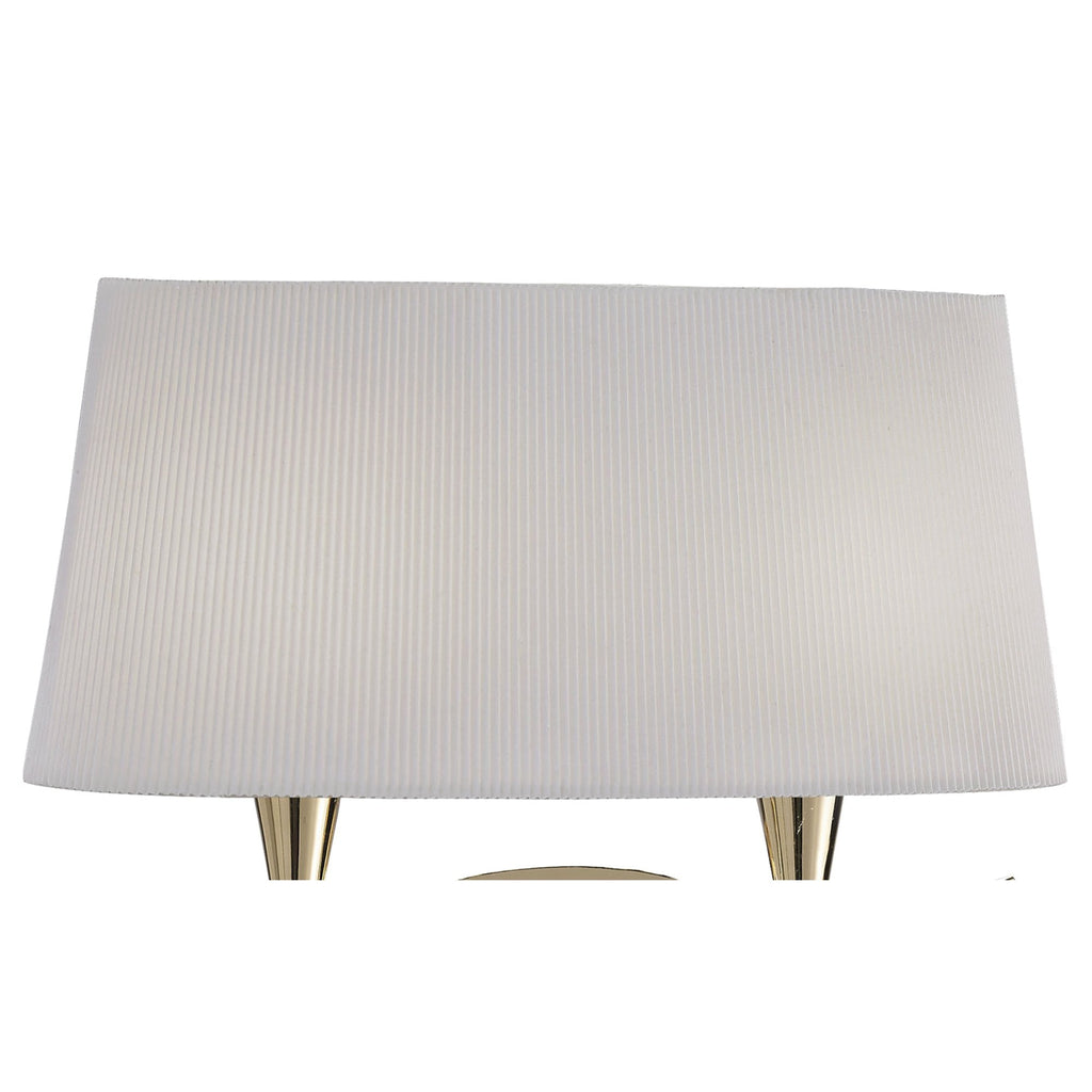 M1648FG/S Mara Wall Lamp Switched 2 Light E14 French Gold Ivory White Shade