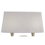 M1648FG/S Mara Wall Lamp Switched 2 Light E14 French Gold Ivory White Shade