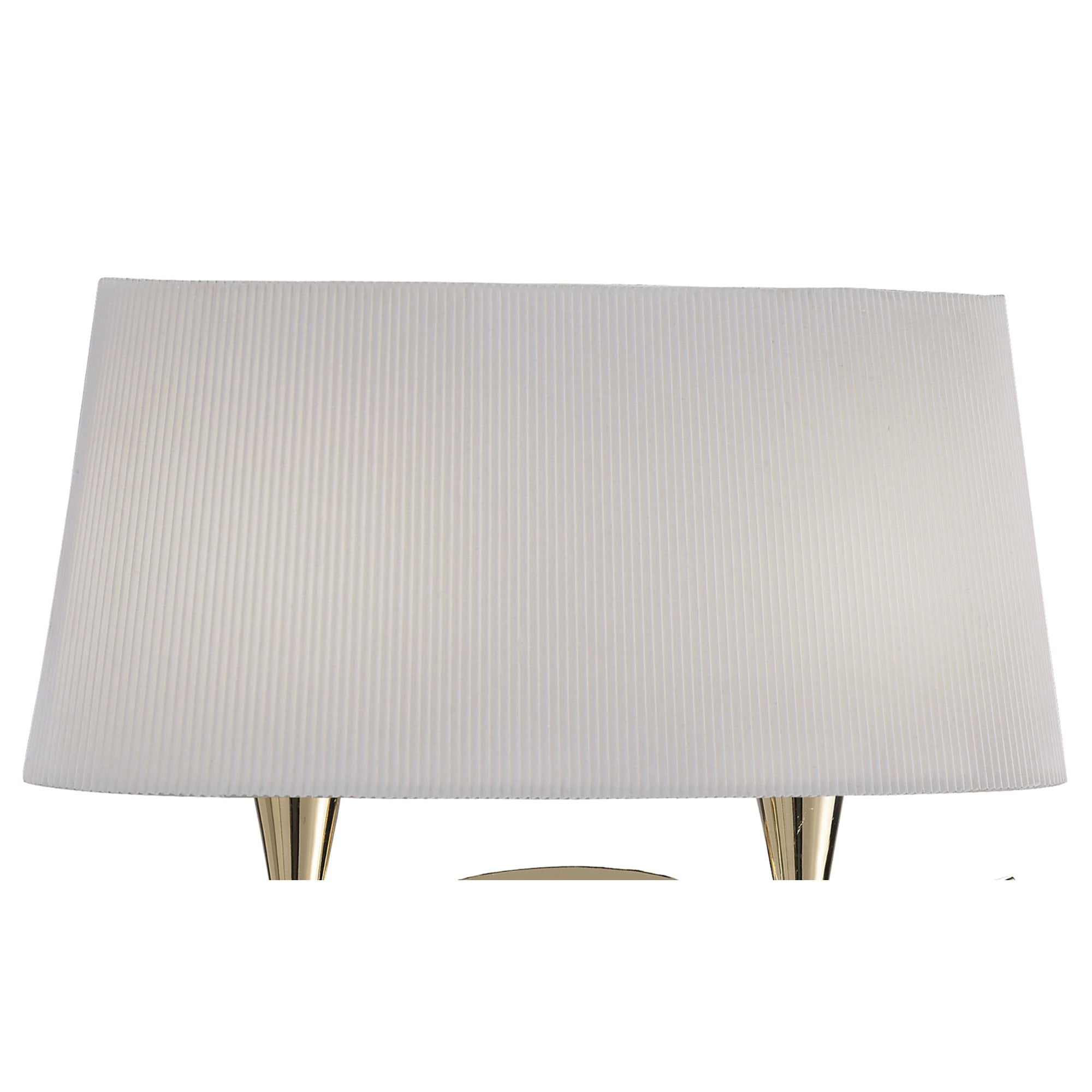 M1648FG/S Mara Wall Lamp Switched 2 Light E14 French Gold Ivory White Shade