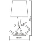 M1649AB Mara Table Lamp 1 Light E14 Small Antique Brass Ivory White Shade