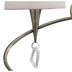 M1651AB Mara Table Lamp 2 Light E14 Antique Brass Ivory White Shades