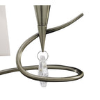 M1651AB Mara Table Lamp 2 Light E14 Antique Brass Ivory White Shades