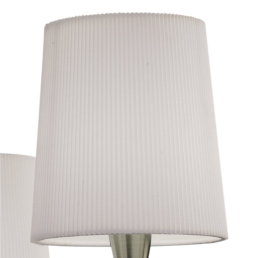 M1651AB Mara Table Lamp 2 Light E14 Antique Brass Ivory White Shades