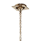 M1654FG Mara Pendant 2 Tier 8 Light E14 French Gold Ivory White Shades