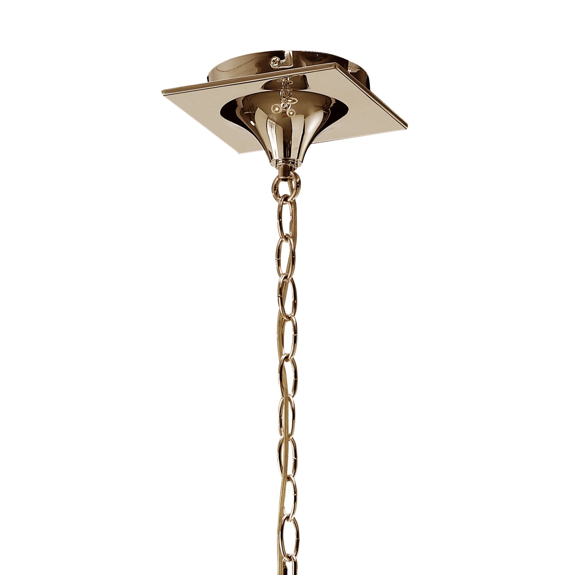 M1654FG Mara Pendant 2 Tier 8 Light E14 French Gold Ivory White Shades