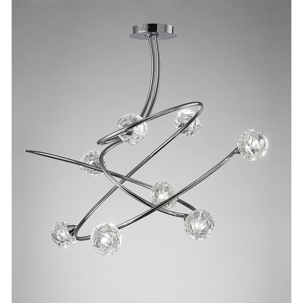 M3940 Maremagnum Ceiling 8 Light G9 Polished Chrome