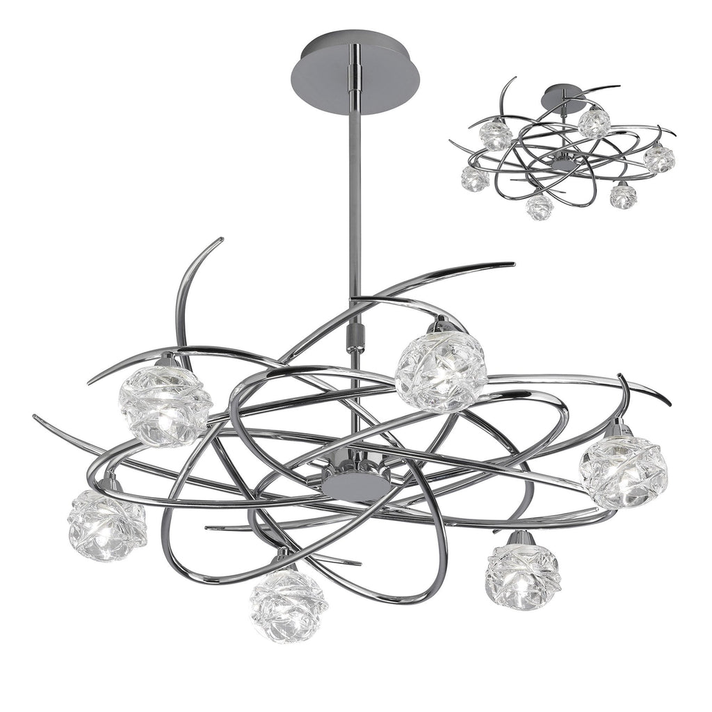 M3942 Maremagnum Telescopic Convertible To Semi Flush 6 Light G9 Polished Chrome