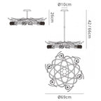 M3942 Maremagnum Telescopic Convertible To Semi Flush 6 Light G9 Polished Chrome
