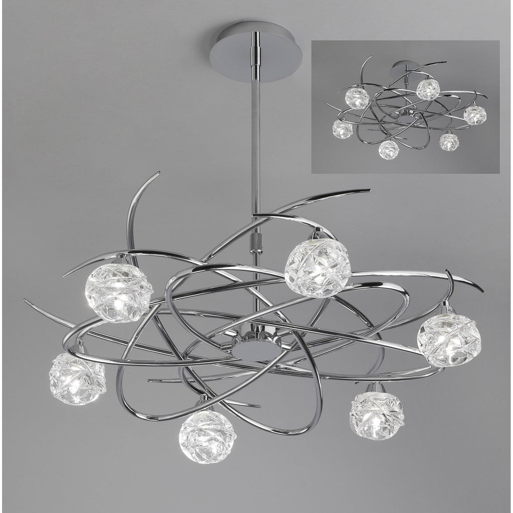 M3942 Maremagnum Telescopic Convertible To Semi Flush 6 Light G9 Polished Chrome