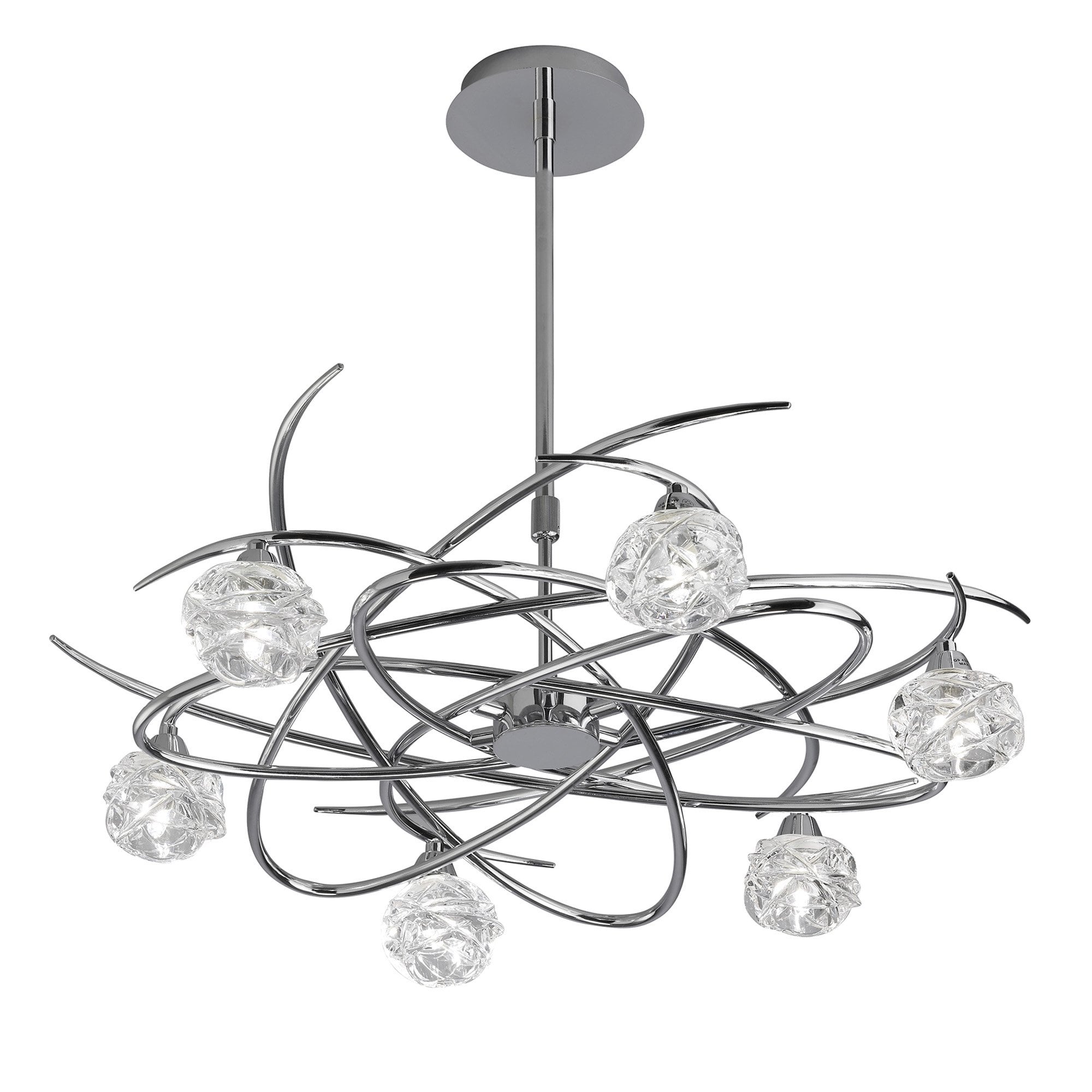 M3942 Maremagnum Telescopic Convertible To Semi Flush 6 Light G9 Polished Chrome