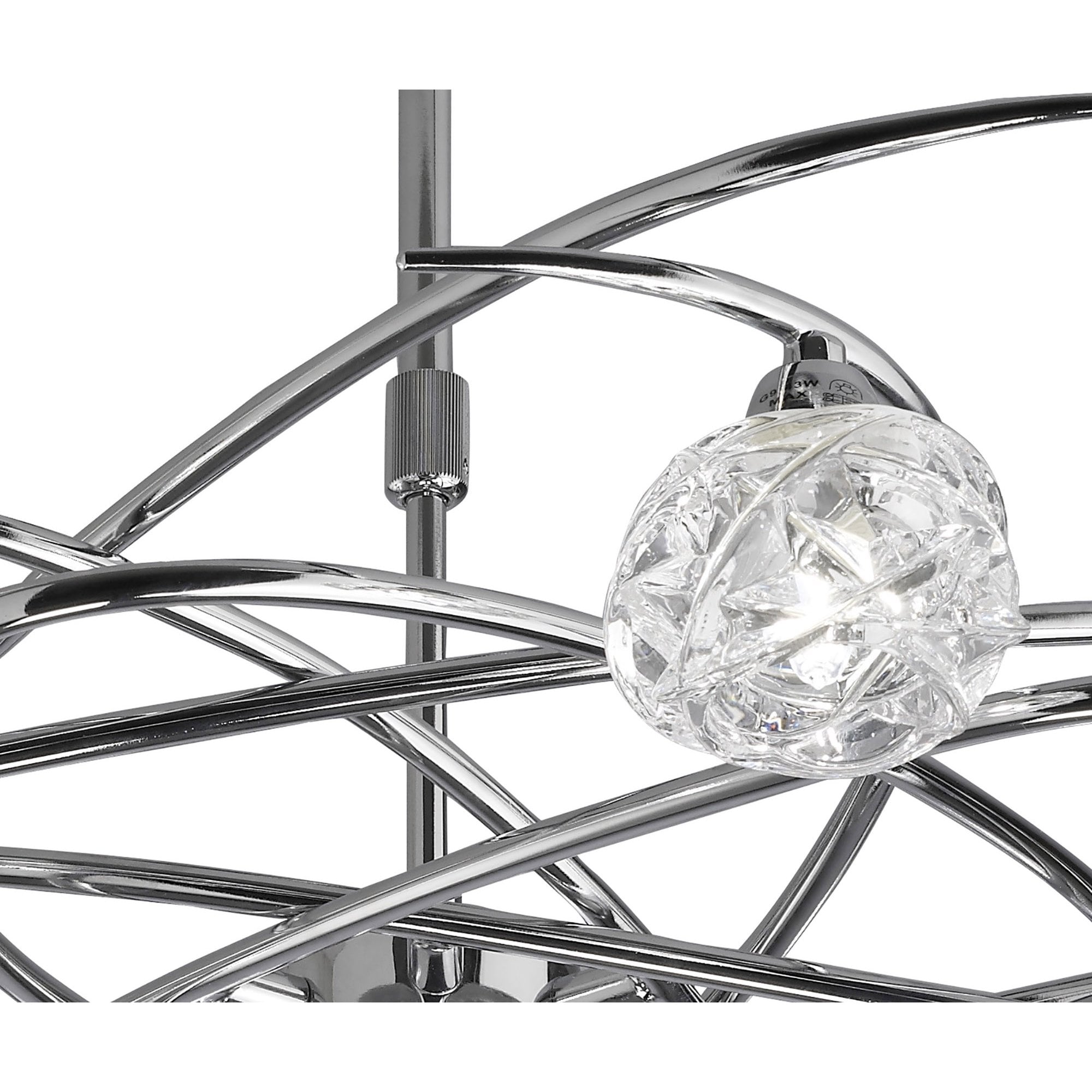 M3942 Maremagnum Telescopic Convertible To Semi Flush 6 Light G9 Polished Chrome